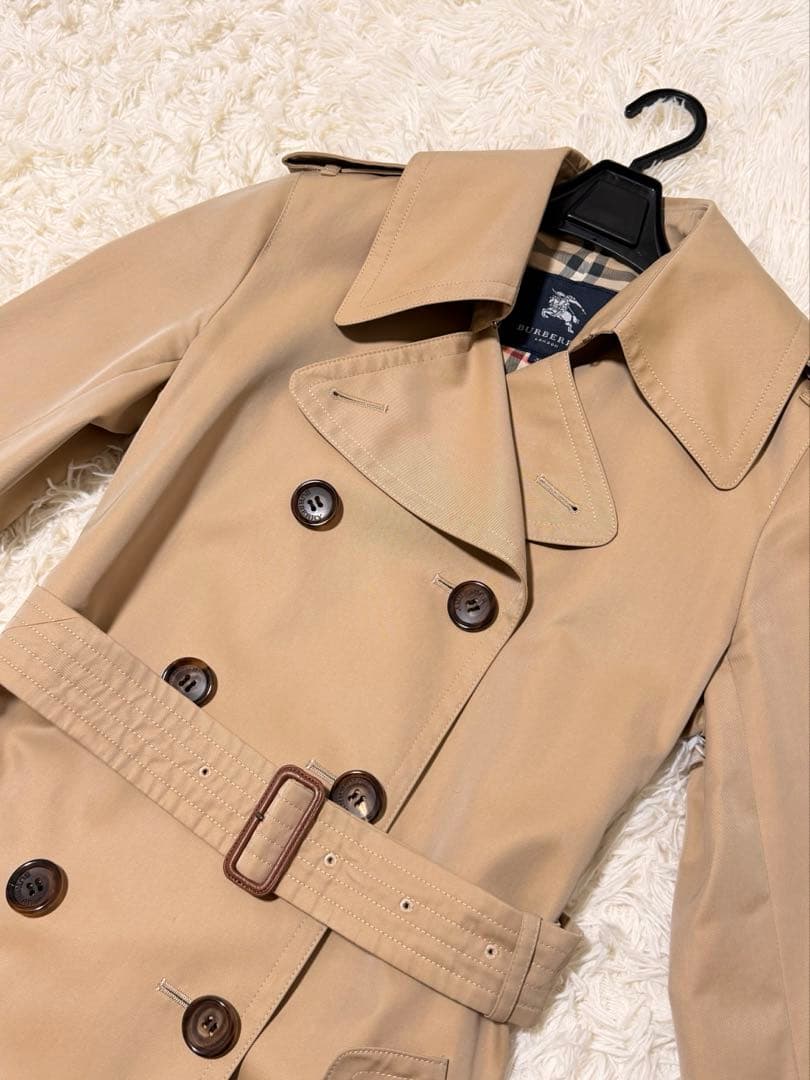しめじさん専用　バーバリーロンドン　トレンチコート　メガチェック　ハニーベージュ