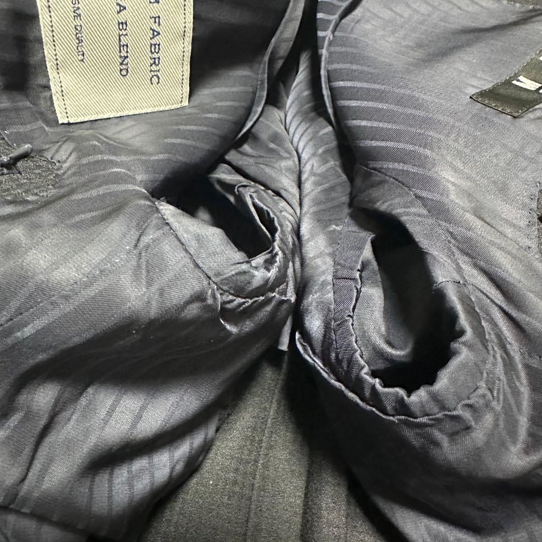 美品　MAJIマジ　3ピーススーツ　ダークネイビー　濃紺　千鳥柄　サイズA5