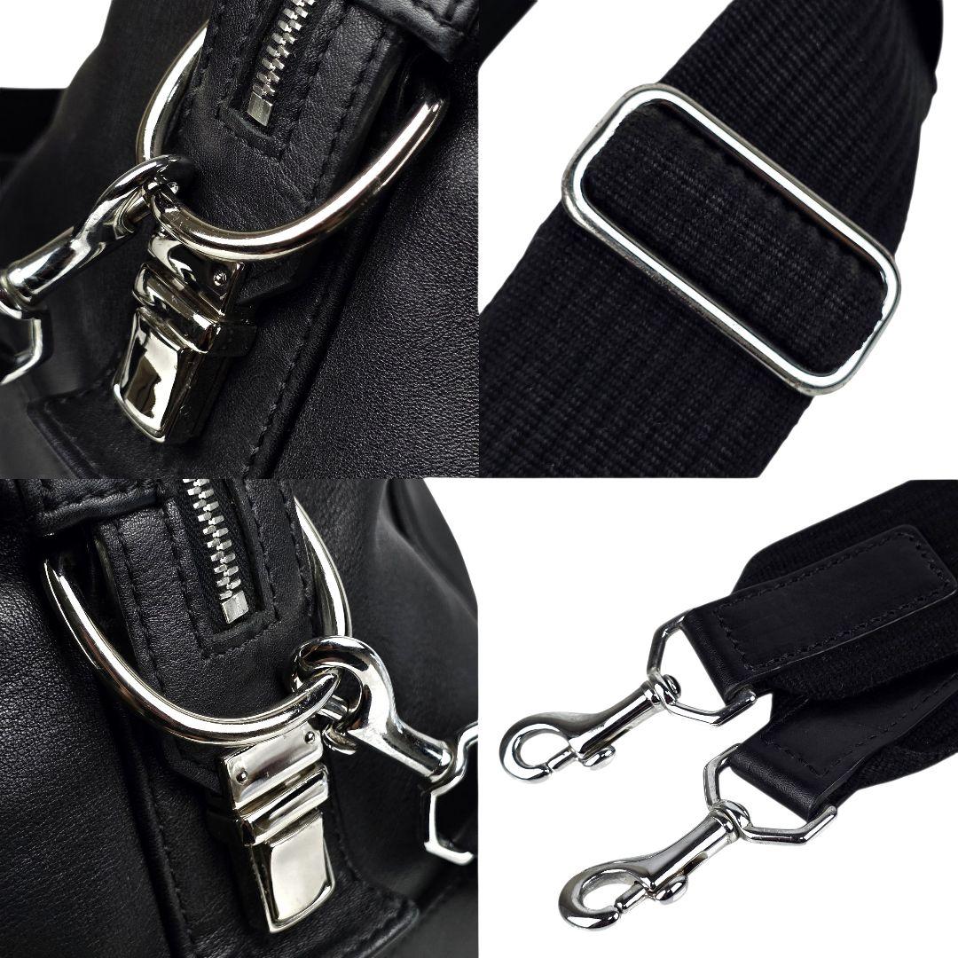 美品 コーチ COACH オールレザー ボストンバッグ トラベルバッグ ブラック