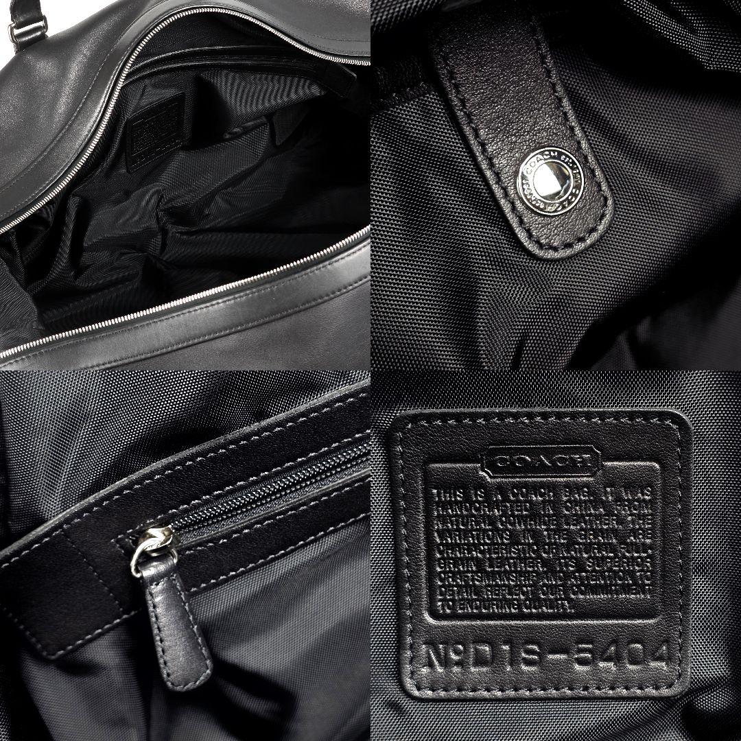 美品 コーチ COACH オールレザー ボストンバッグ トラベルバッグ ブラック