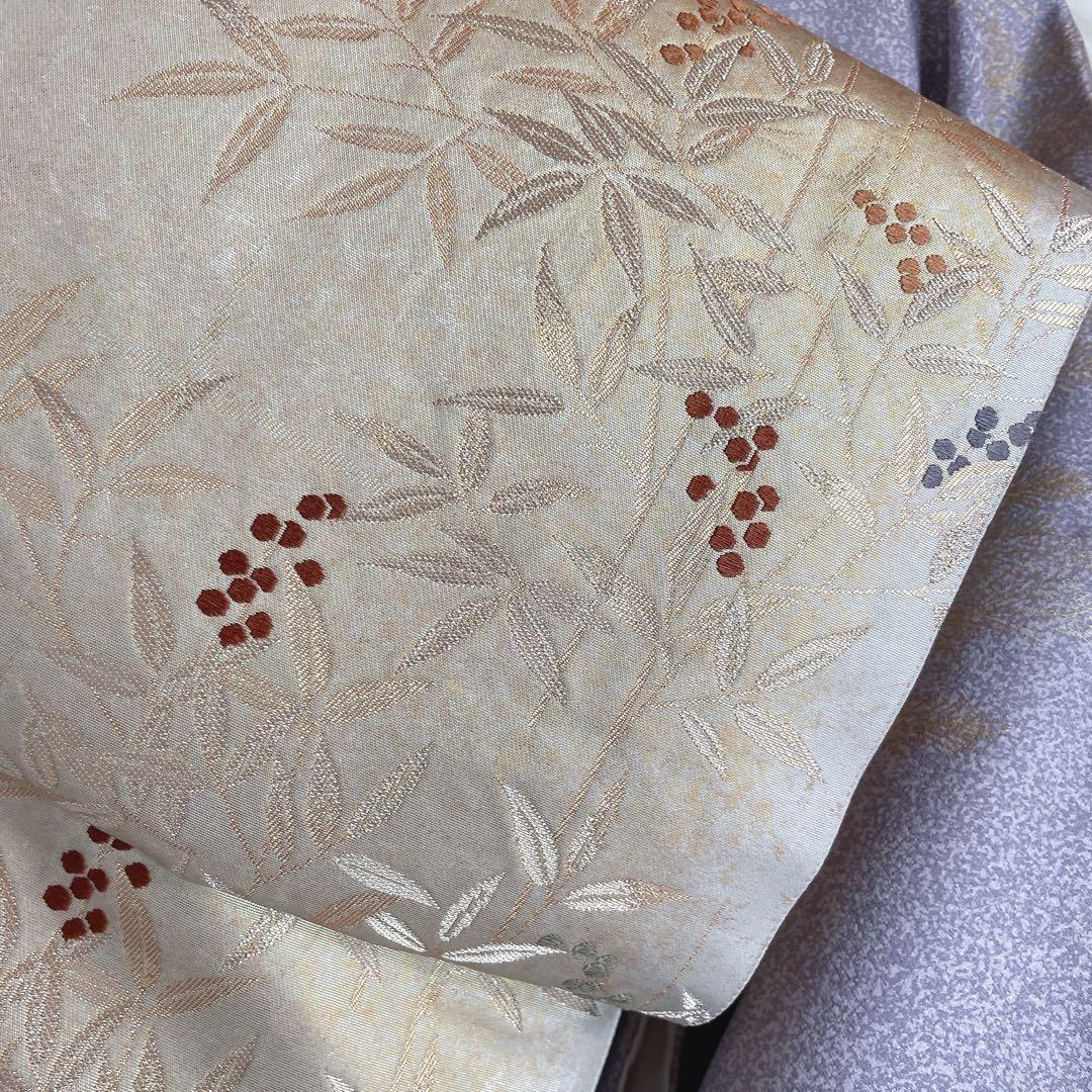 訪問着　フルセット　菊　梅　笹　松　手刺繍　金彩加工　着物　L1