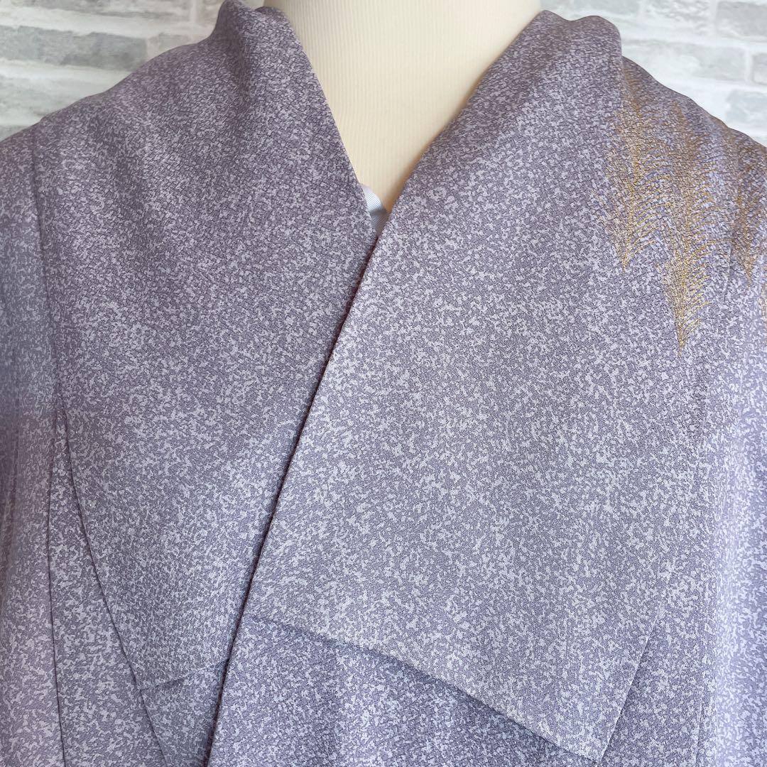 訪問着　フルセット　菊　梅　笹　松　手刺繍　金彩加工　着物　L1