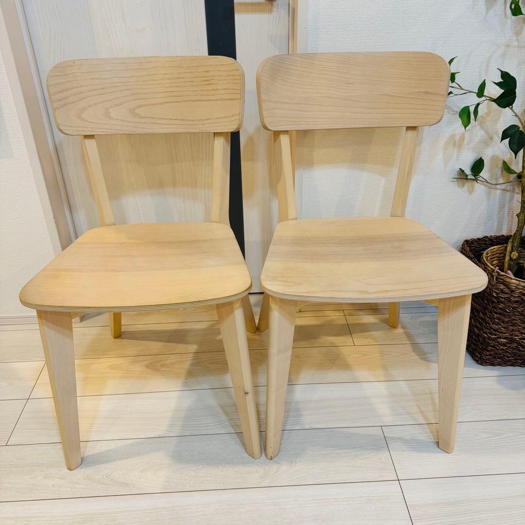 [IKEA]イケア　LISABO リーサボー チェア アッシュ2脚セット ①