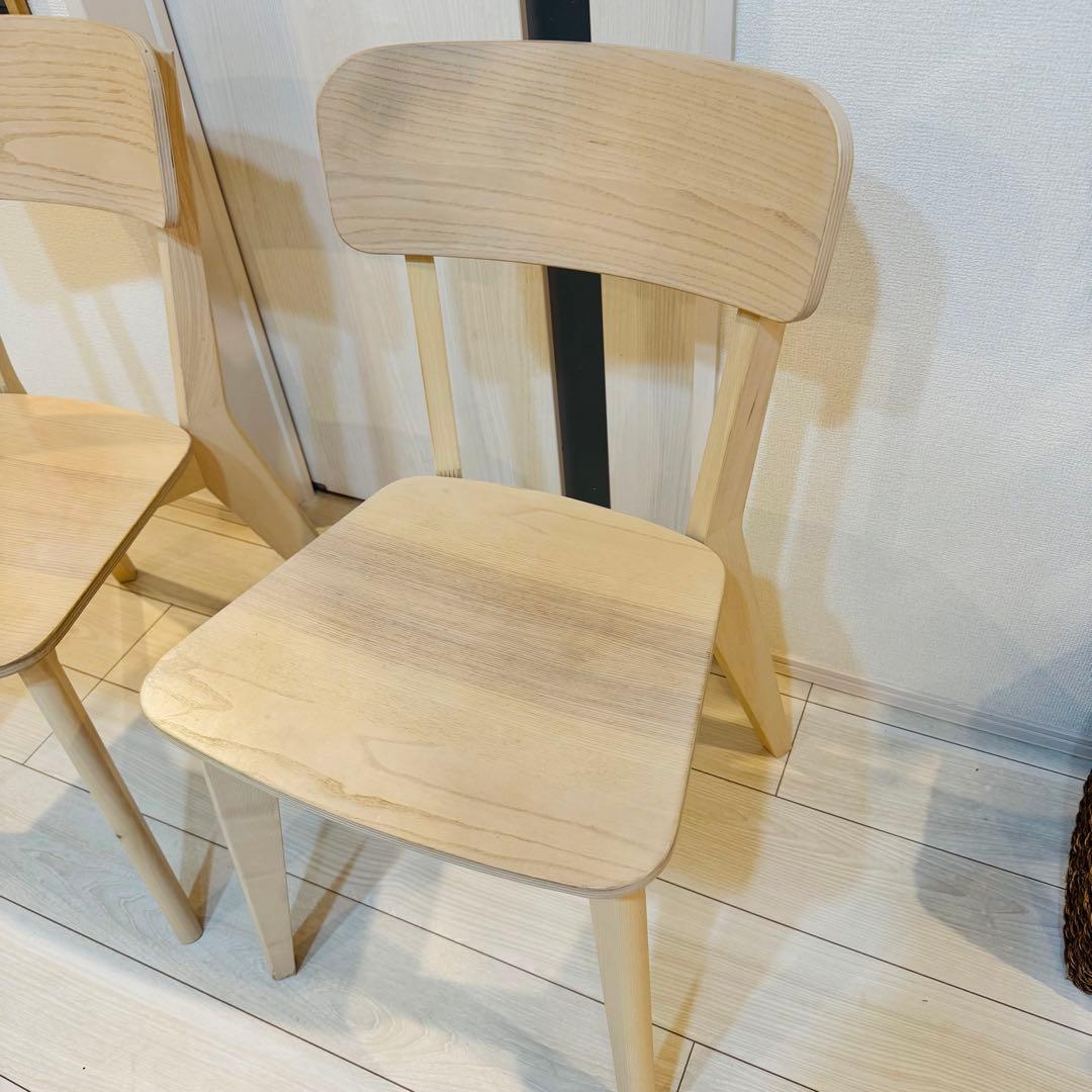 [IKEA]イケア　LISABO リーサボー チェア アッシュ2脚セット ①