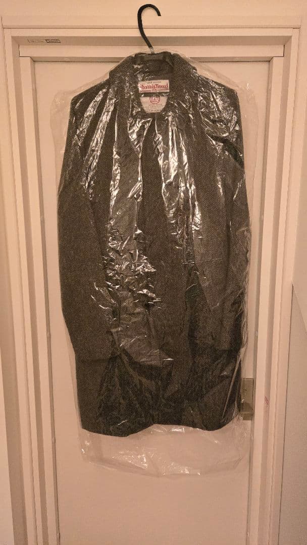 週末限定値下げ　ビームスプラス　ハリスツイードバルカラーコート　グレー