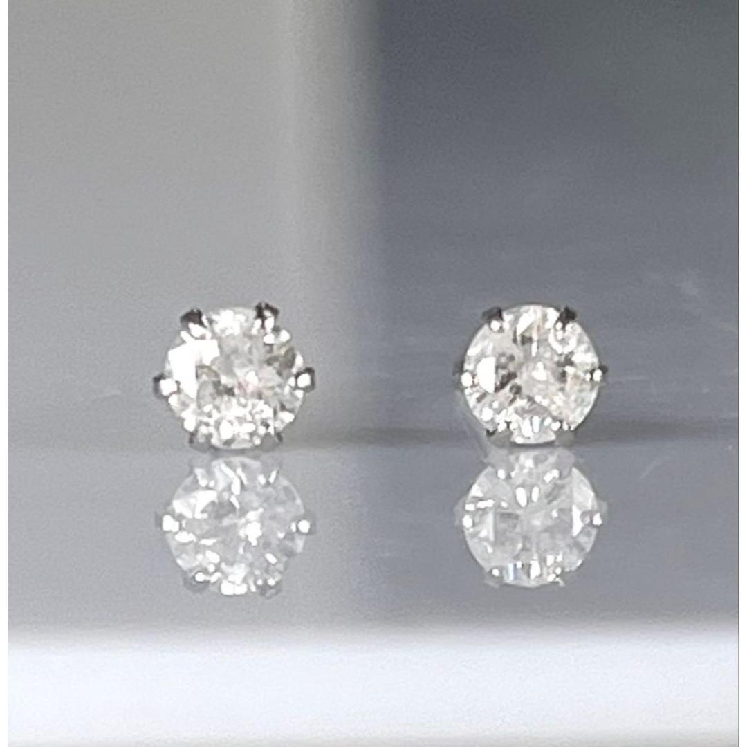 PT天然ダイヤモンドピアス 計0.2 ホワイト 鑑別カード付き