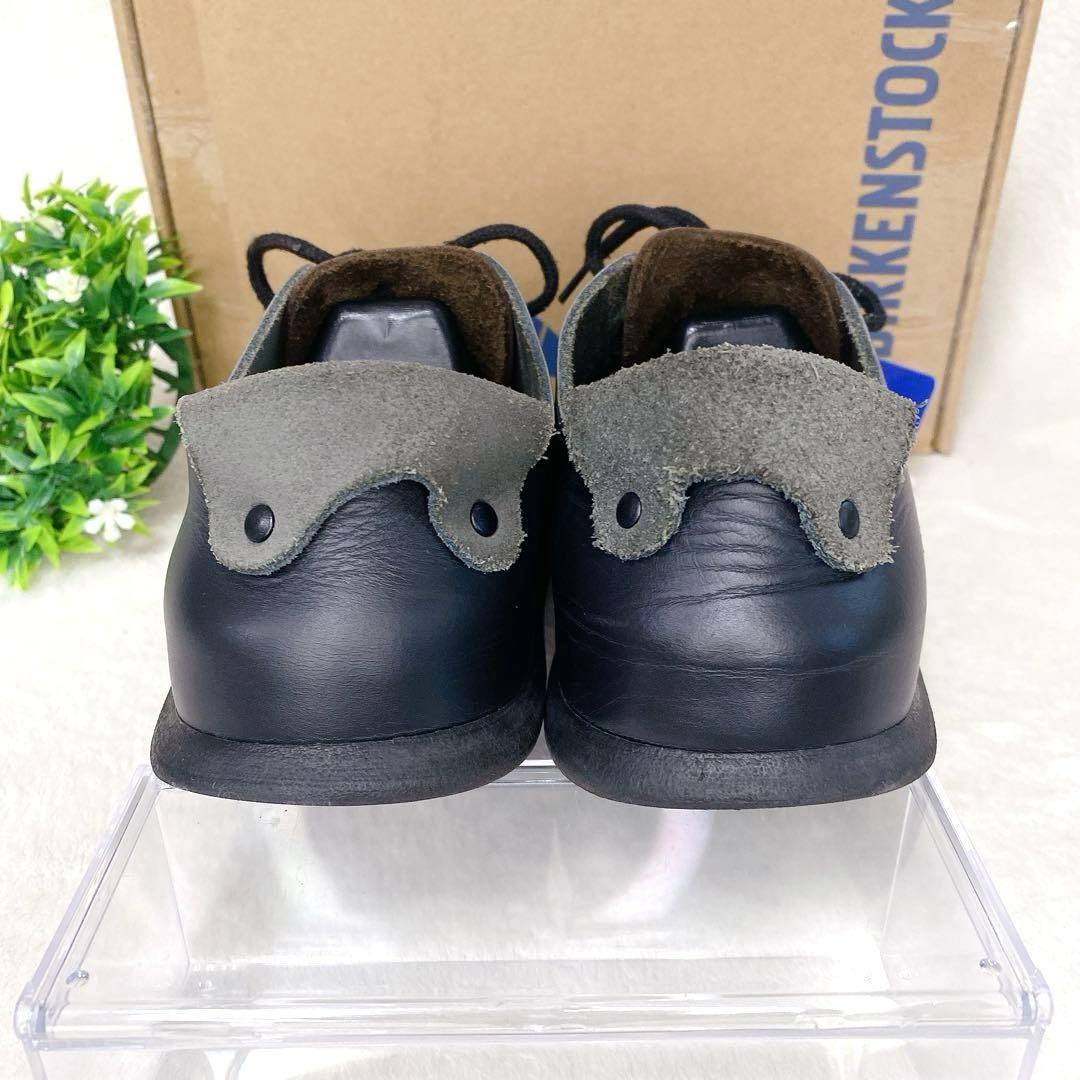 美品 ビルケンシュトック モンタナ 本革レースアップ 40 26cm 茶/黒 革