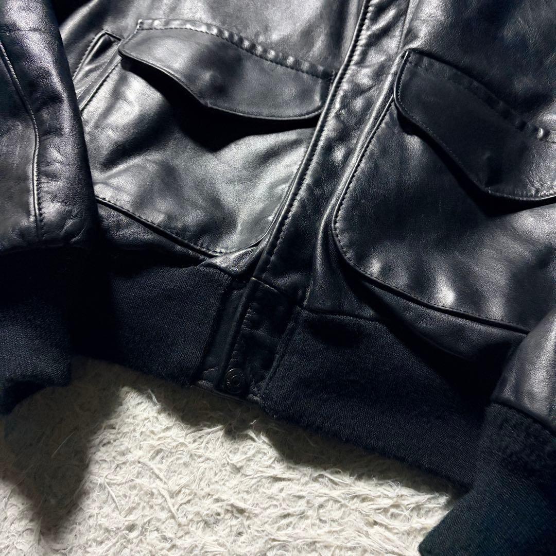 【米国製】schott フライトジャケット　A-2 131 ブラック　本革　42