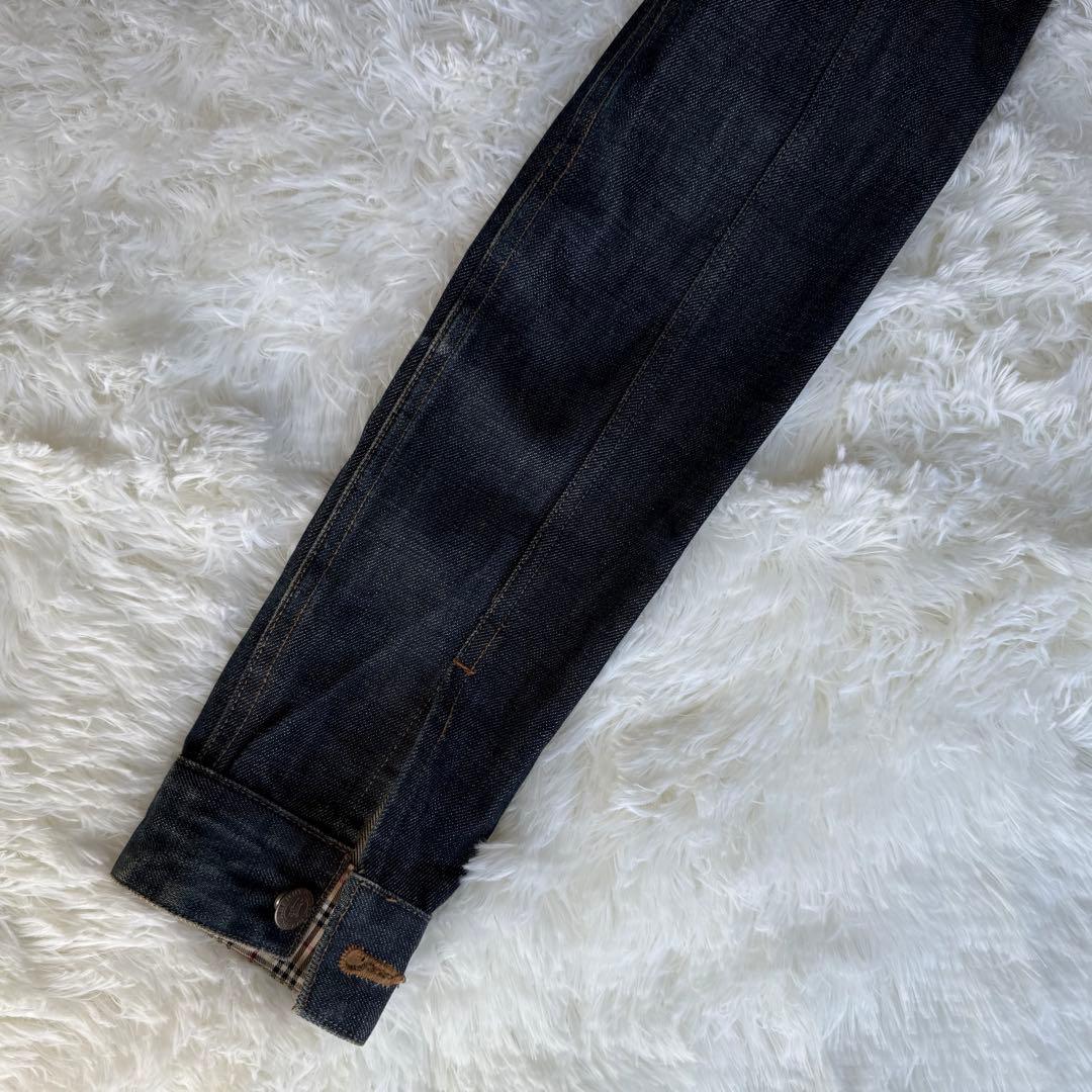 バーバリーブルーレーベル　デニムジャケット　ノバチェック　38 Mサイズ