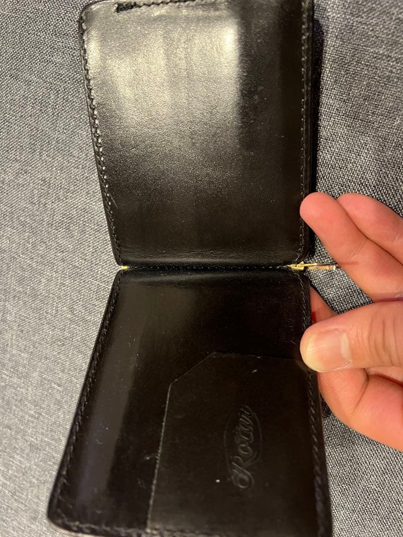 美品 Rotar マネークリップ 二つ折り財布