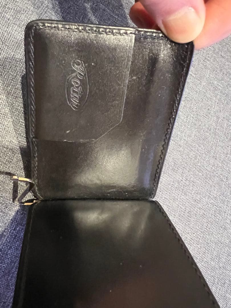 美品 Rotar マネークリップ 二つ折り財布