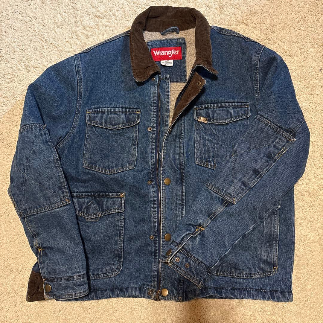 Wrangler デニムカバーオール Mサイズ　裏ボア