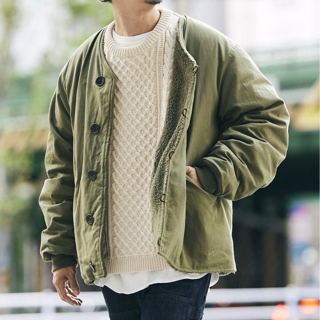 子*鉄様 ARMY TWILL/アーミーツイル　別注 リバーシブル ノーカラーブ