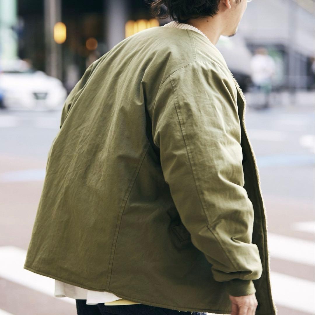 子*鉄様 ARMY TWILL/アーミーツイル　別注 リバーシブル ノーカラーブ