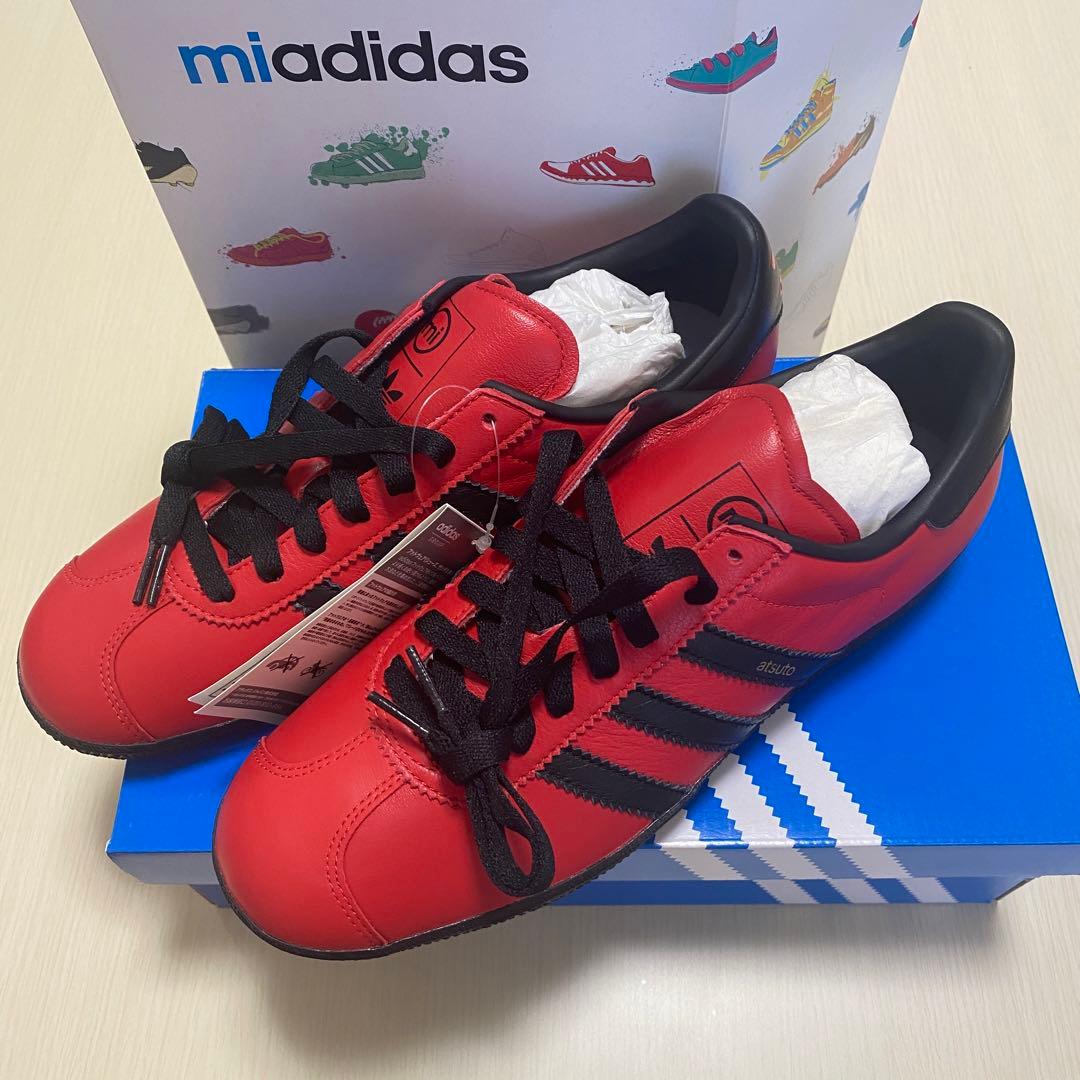 adidas atsuto 赤 レザー スニーカー 内田篤人
