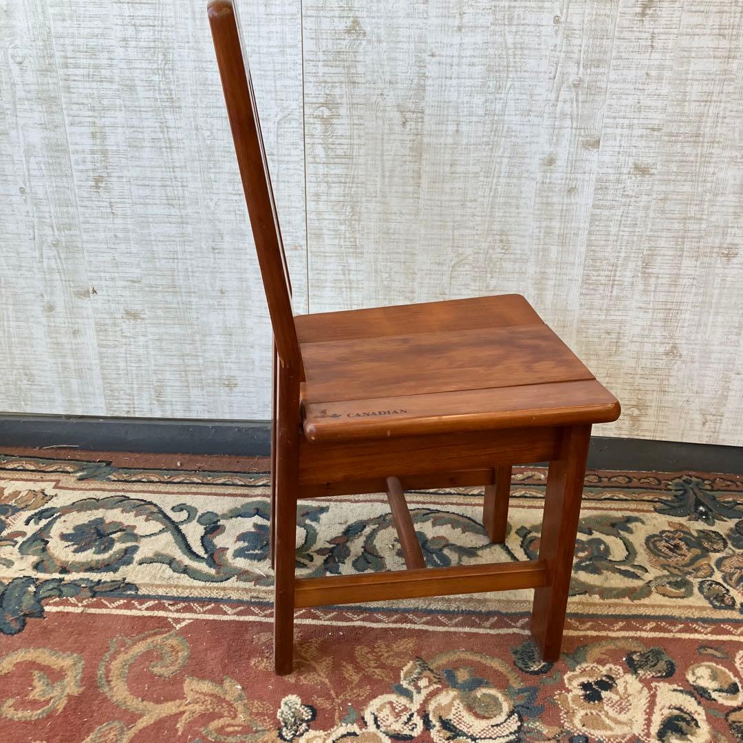 ①② 二脚 北欧レトロ カナディアン 木製椅子 ダイニングチェア ビンテージ