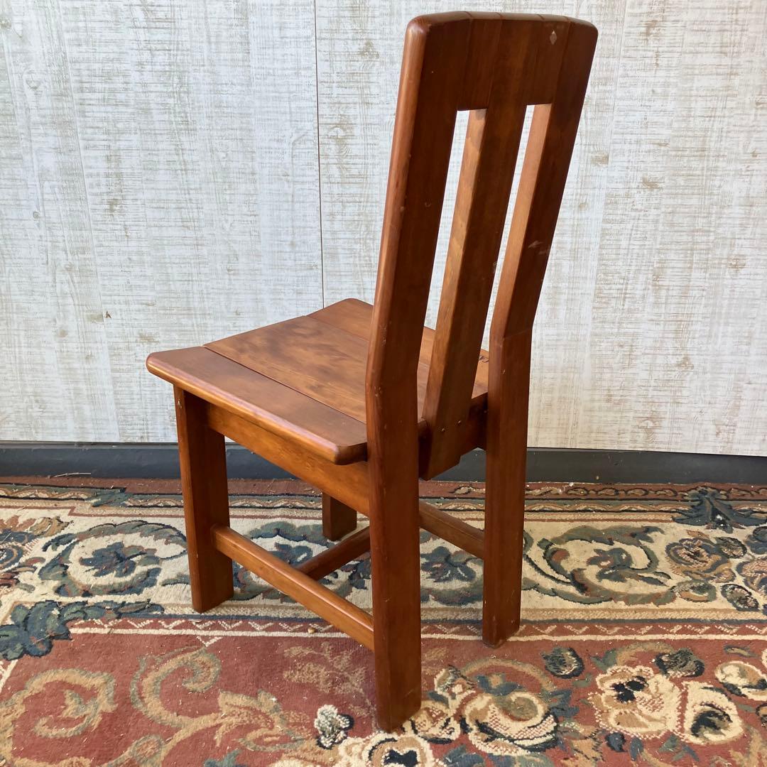 ①② 二脚 北欧レトロ カナディアン 木製椅子 ダイニングチェア ビンテージ