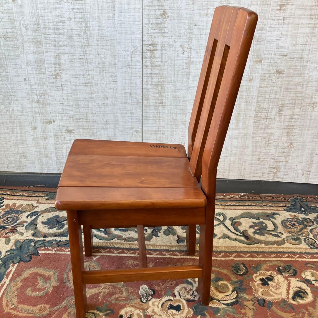 ①② 二脚 北欧レトロ カナディアン 木製椅子 ダイニングチェア ビンテージ