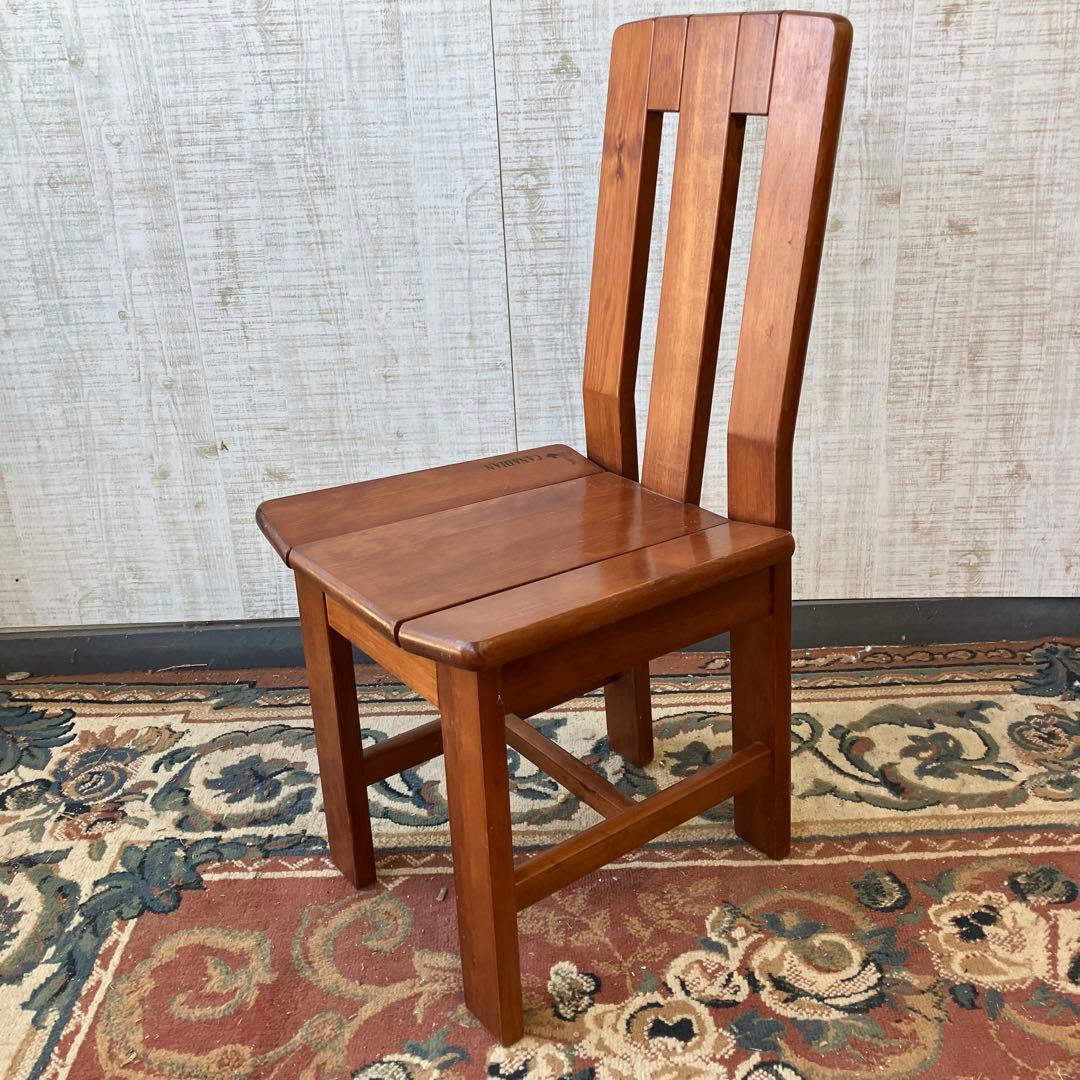 ①② 二脚 北欧レトロ カナディアン 木製椅子 ダイニングチェア ビンテージ