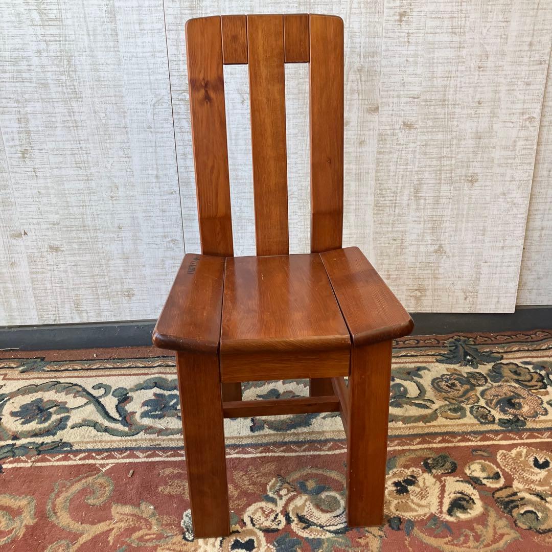 ①② 二脚 北欧レトロ カナディアン 木製椅子 ダイニングチェア ビンテージ