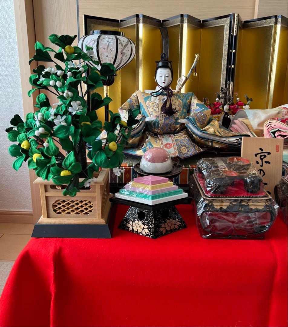 雛人形 親王飾り お内裏様 お雛様セット ひな祭り 被布付き