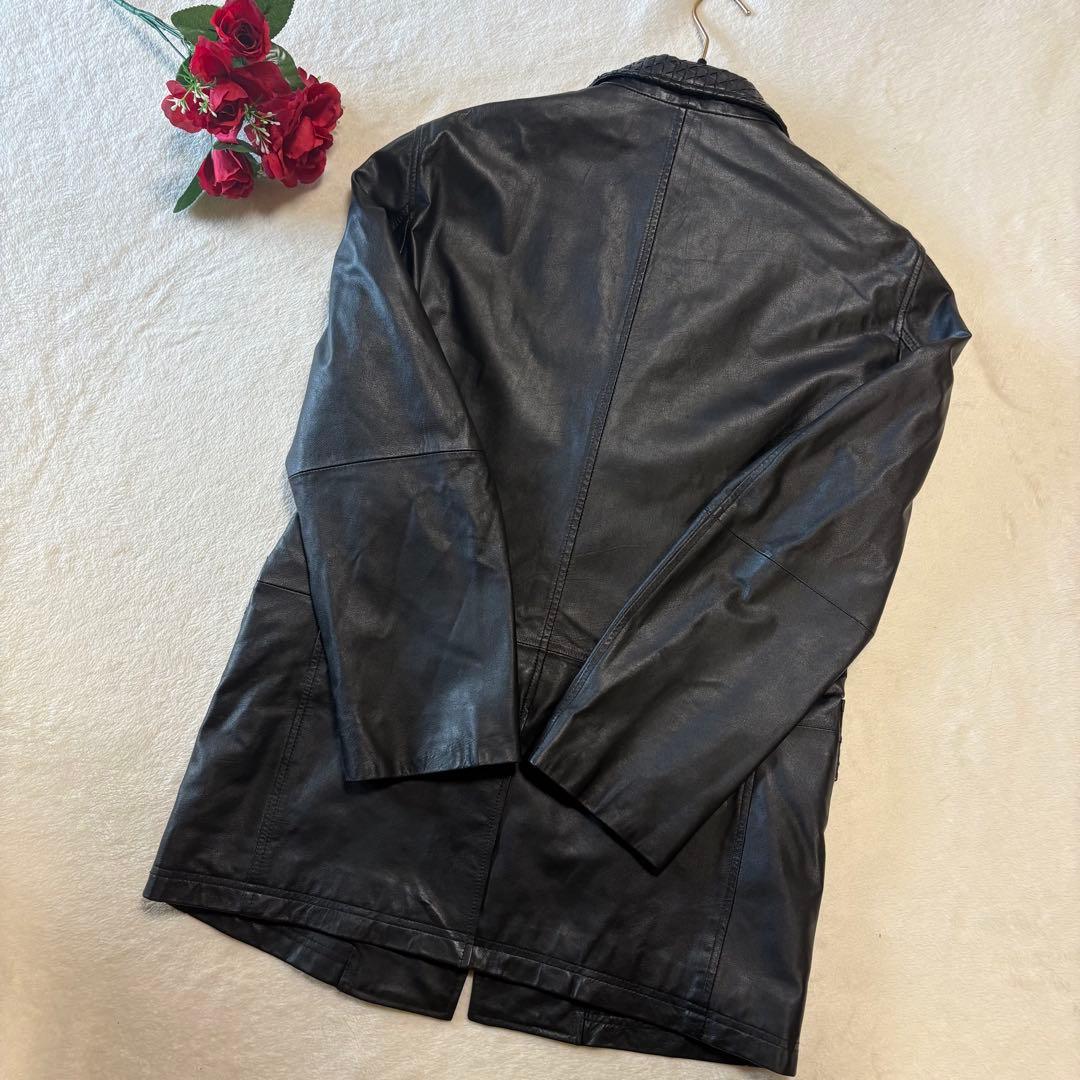 santafe レザー テーラードジャケット イントレチャート size 50