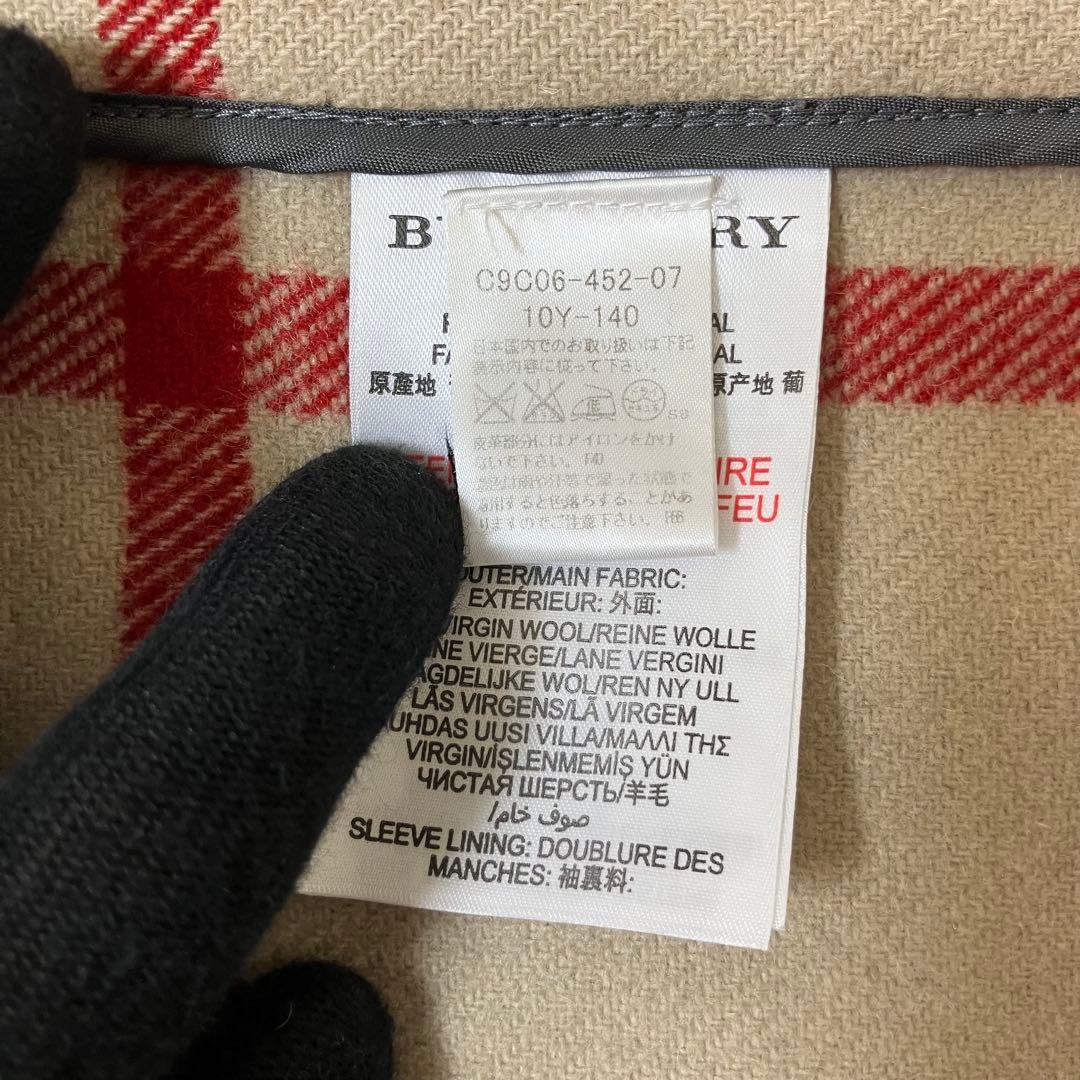 近年タグ✨美品✨バーバリーチルドレン ダッフルコート メガチェック 140