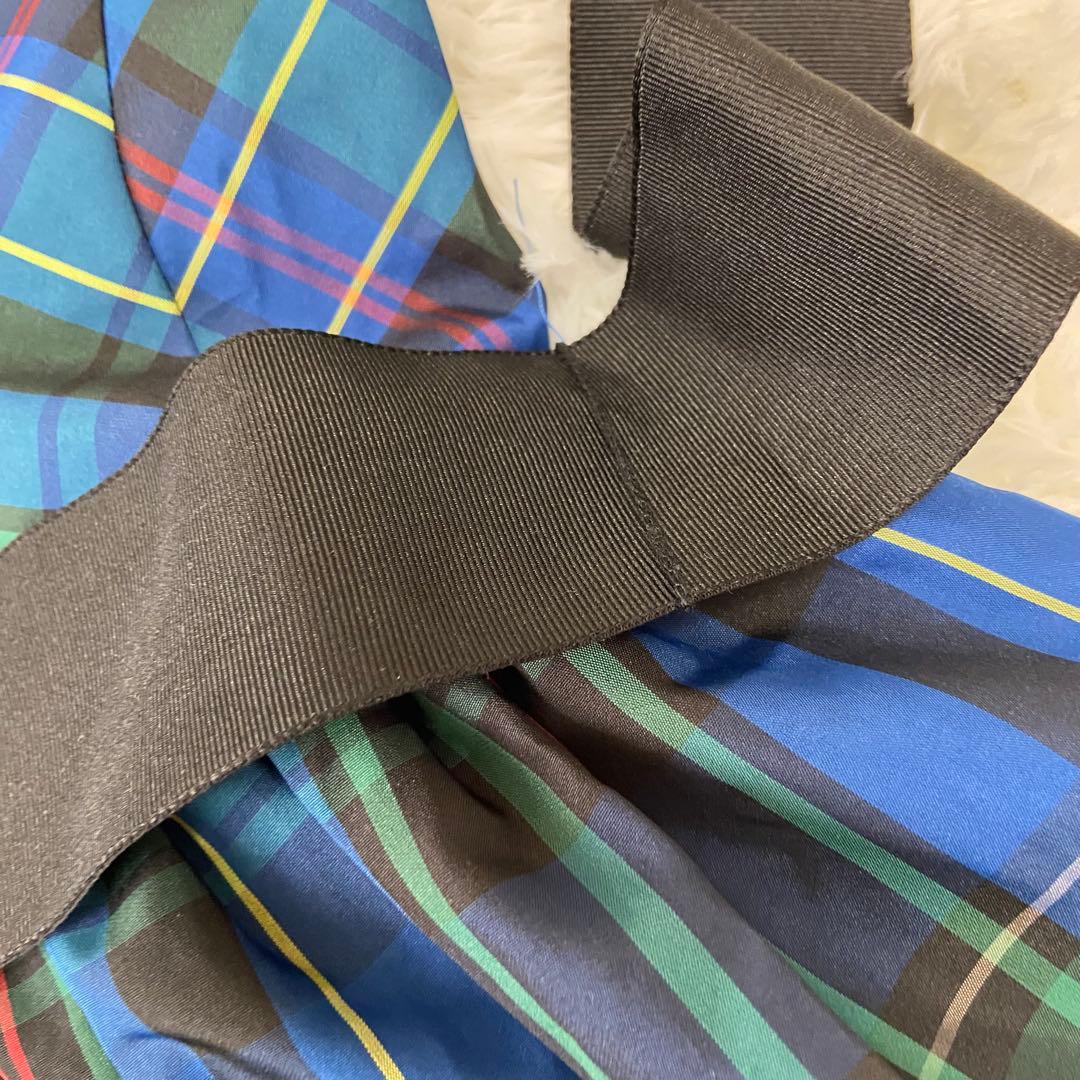 超美品　POLO RALPH 女の子フォマルドレスワンピース　チェック 8才