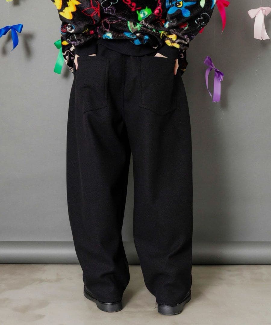 新品タグ付 スカラー　153765：POP刺繍起毛あったかパンツ