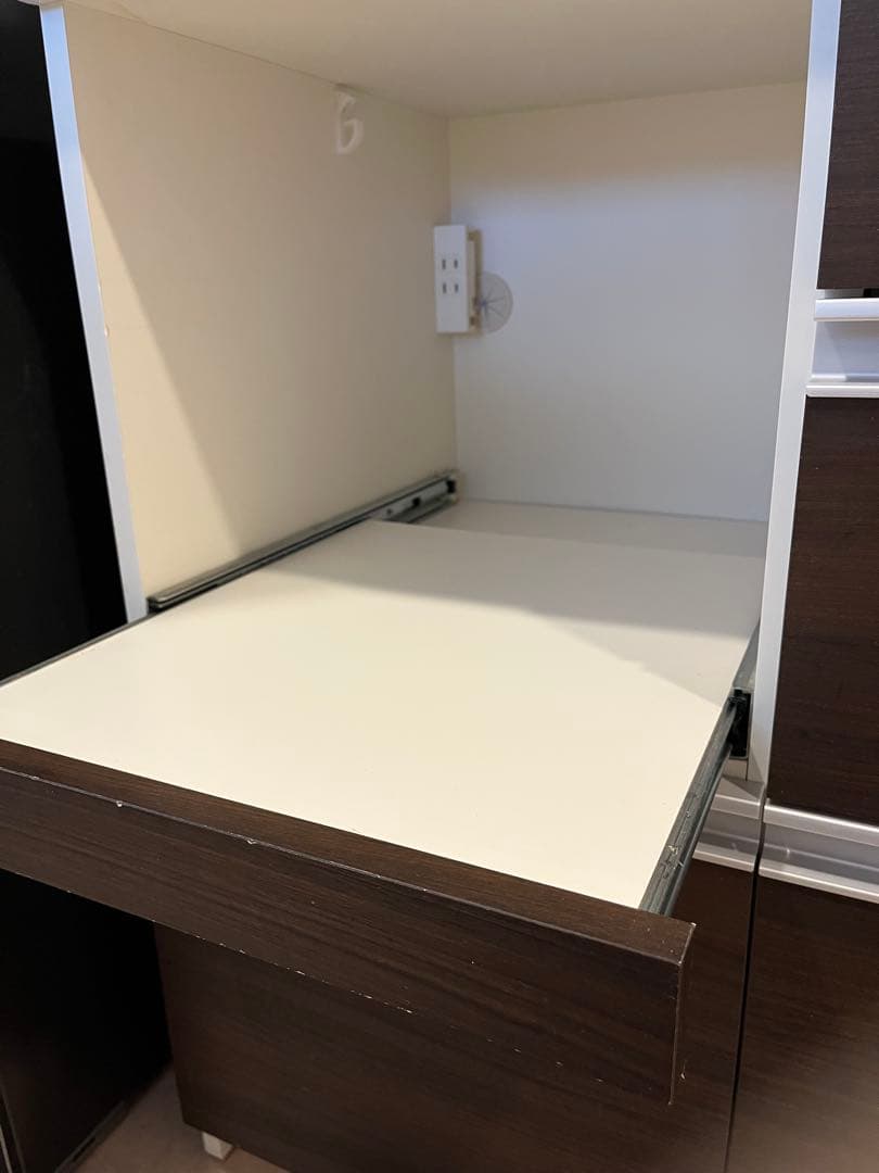 パモウナ　食器棚　ブラウン　キッチンボード　Pamouna