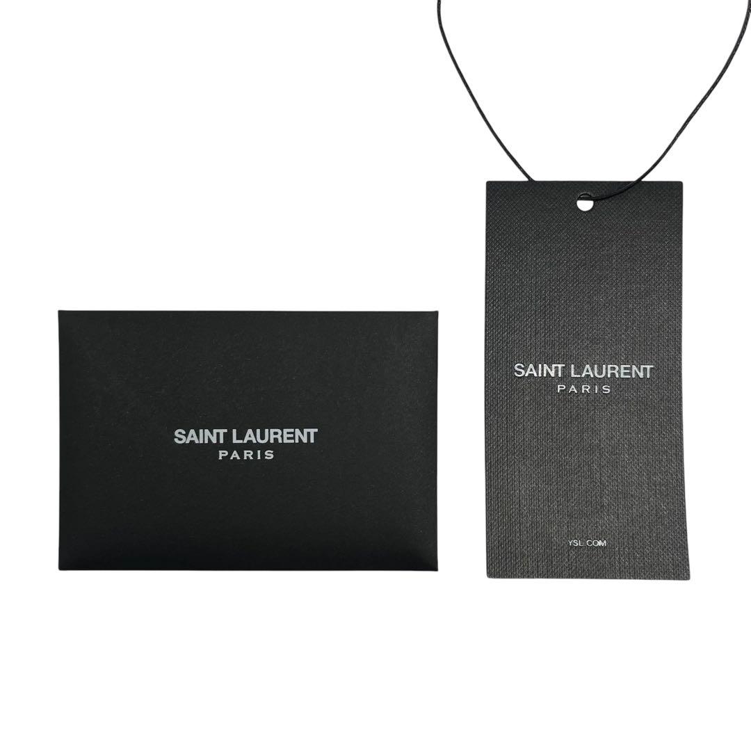 新品級✨サンローラン マネークリップ YSL キャビアスキン 札入れ ブラック