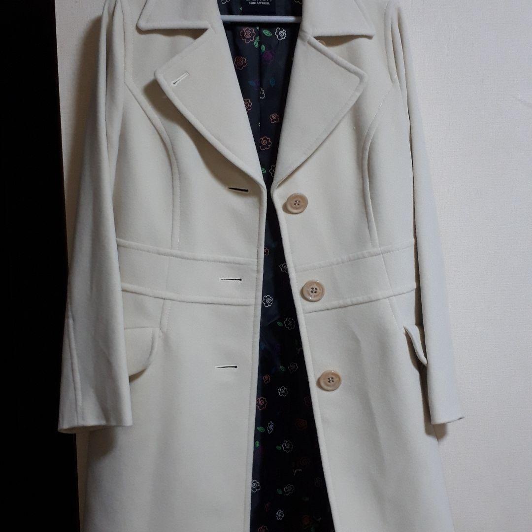 新品未使用　SONIA RYKIEL　オンワードオフホワイト　ロングコート　花柄