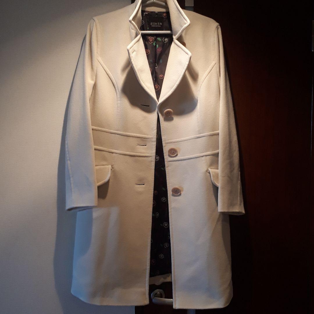新品未使用　SONIA RYKIEL　オンワードオフホワイト　ロングコート　花柄