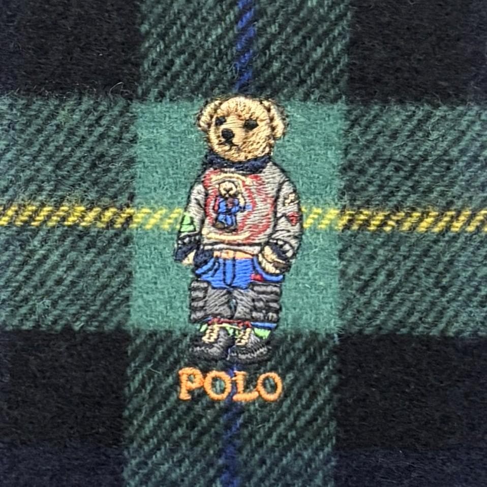 ポロラルフローレン　ベア刺繍　マフラーウール　イタリア製