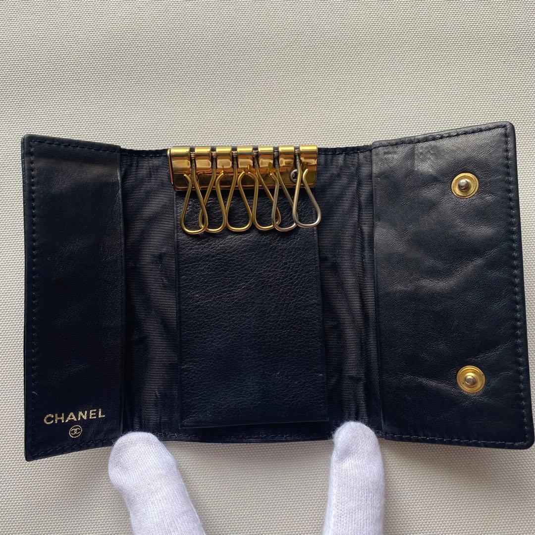 【美品】シャネル　キャビアスキン　6連　キーケース　ココマーク