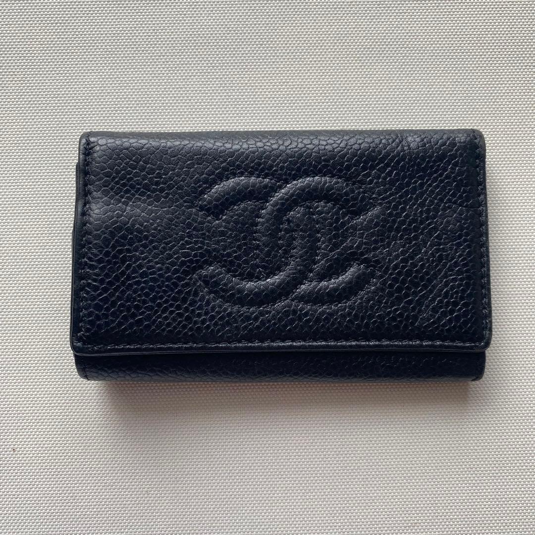 【美品】シャネル　キャビアスキン　6連　キーケース　ココマーク