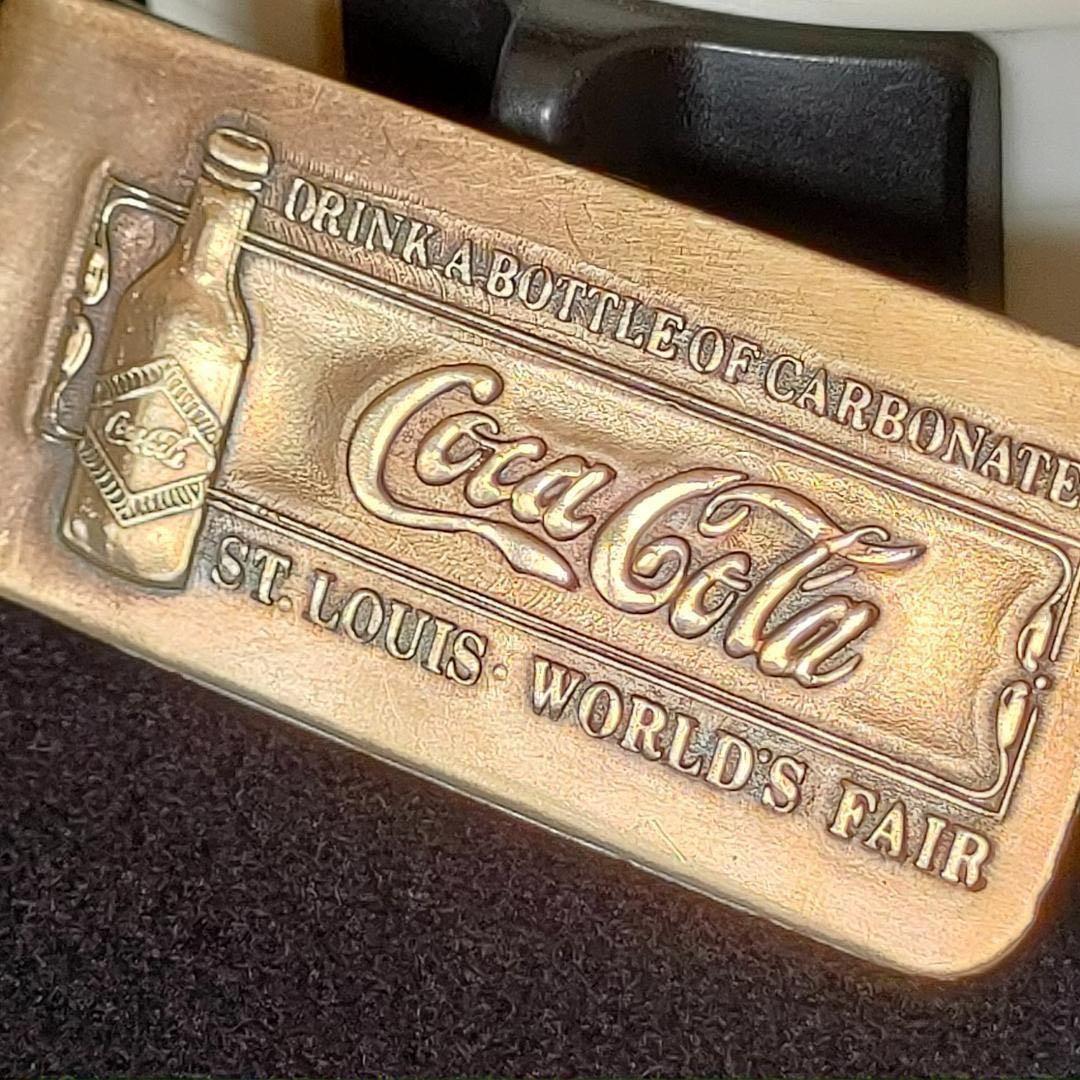 真鍮製 マネークリップ 希少品ゴールド ヴィンテージ★コカ・コーラ×ティファニー