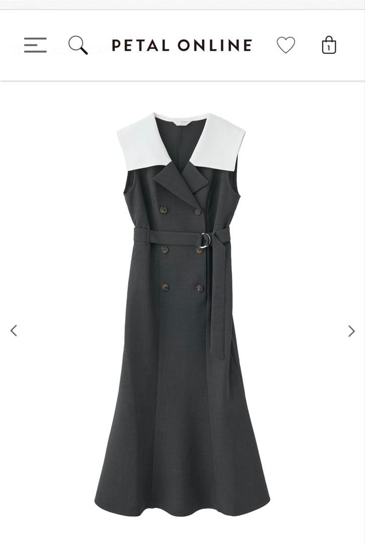 LILLIAN CARAT/COCO DEAL バイカラージャケットワンピース