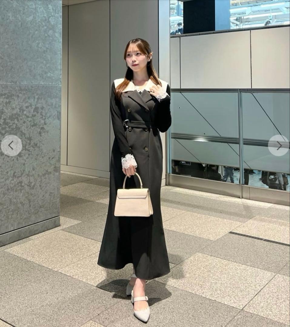 LILLIAN CARAT/COCO DEAL バイカラージャケットワンピース