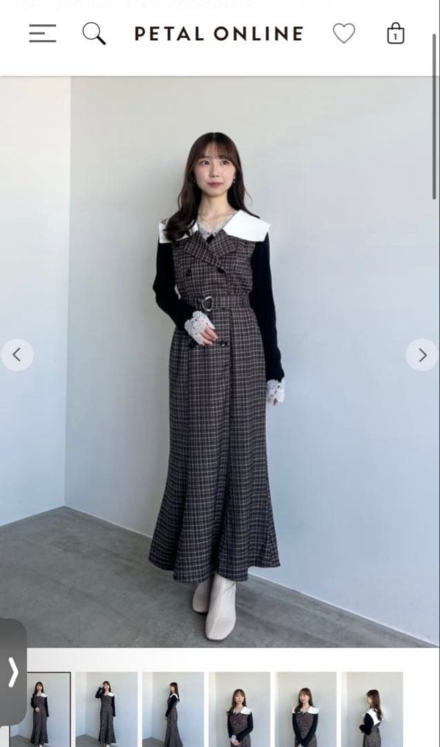 LILLIAN CARAT/COCO DEAL バイカラージャケットワンピース