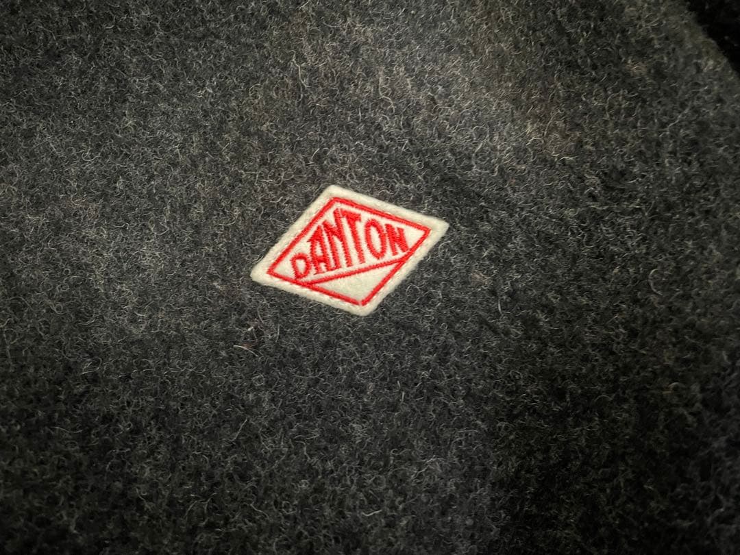 ダントン ウールモッサノーカラーコート グレージュ サイズ38