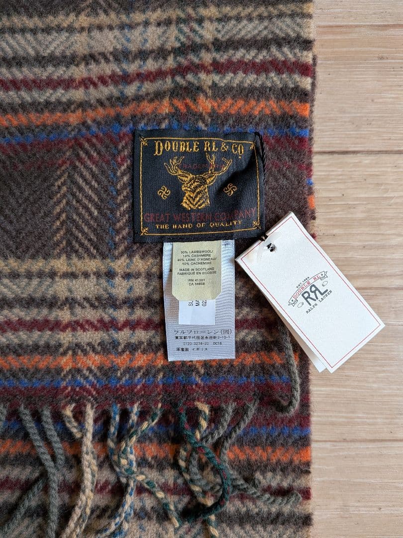 RRL チェック柄マフラー 新品未使用箱付き