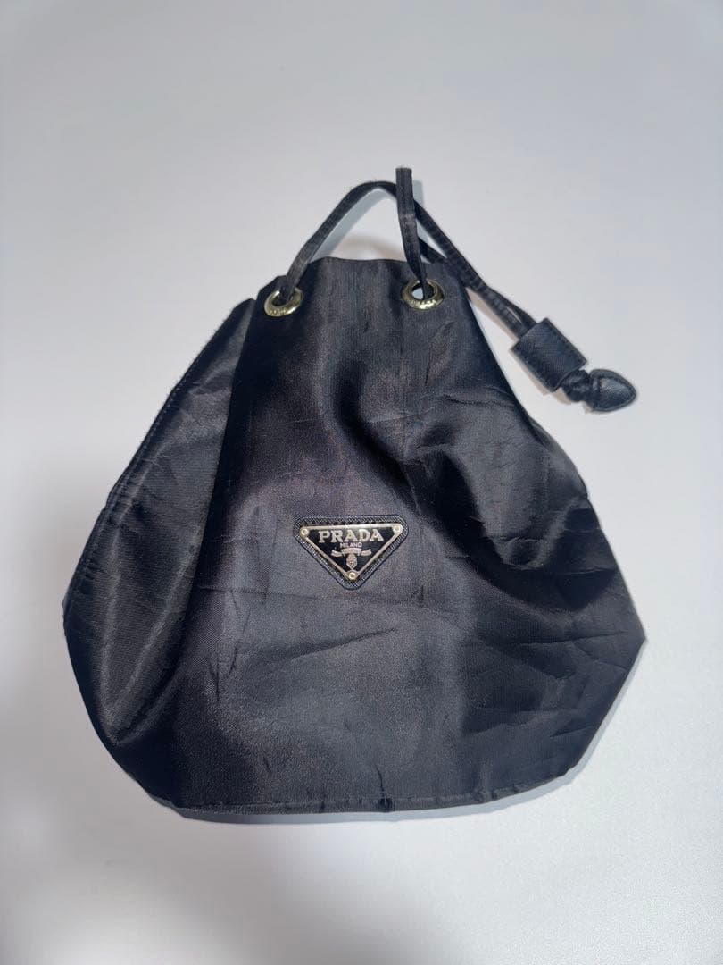 PRADA ブラック 巾着バッグ