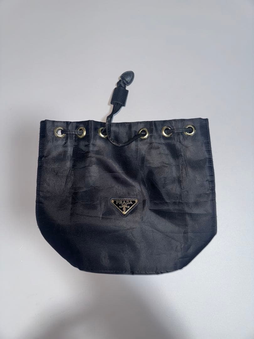 PRADA ブラック 巾着バッグ
