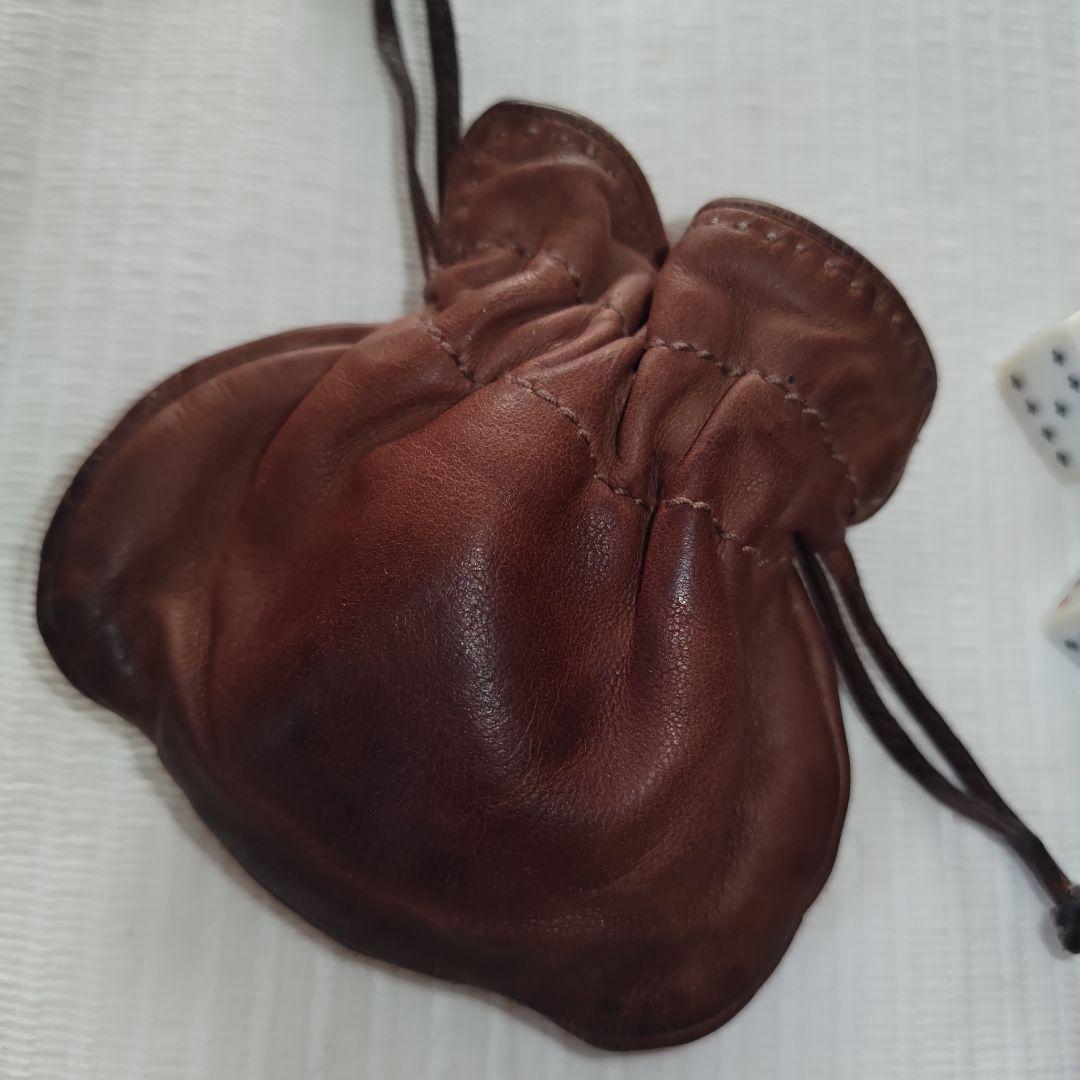【レア・珍品】エルメス　ヴィンテージ　革ポーチ　ダイスセット　サイコロ