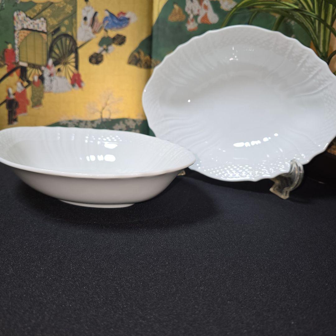 リチャードジノリ　ベッキオホワイト　菱形ボウル　深皿　20㎝　2枚