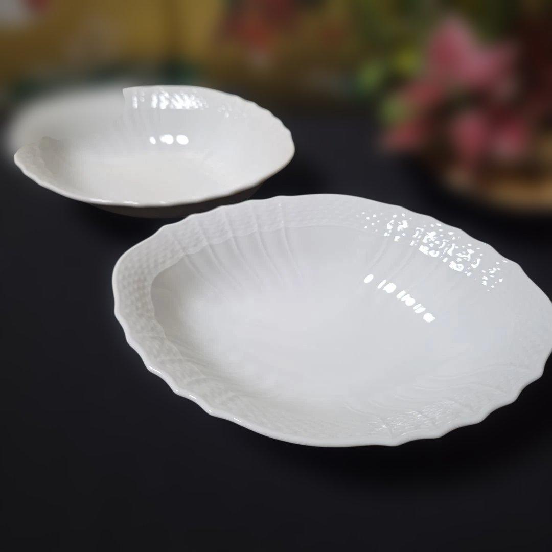 リチャードジノリ　ベッキオホワイト　菱形ボウル　深皿　20㎝　2枚