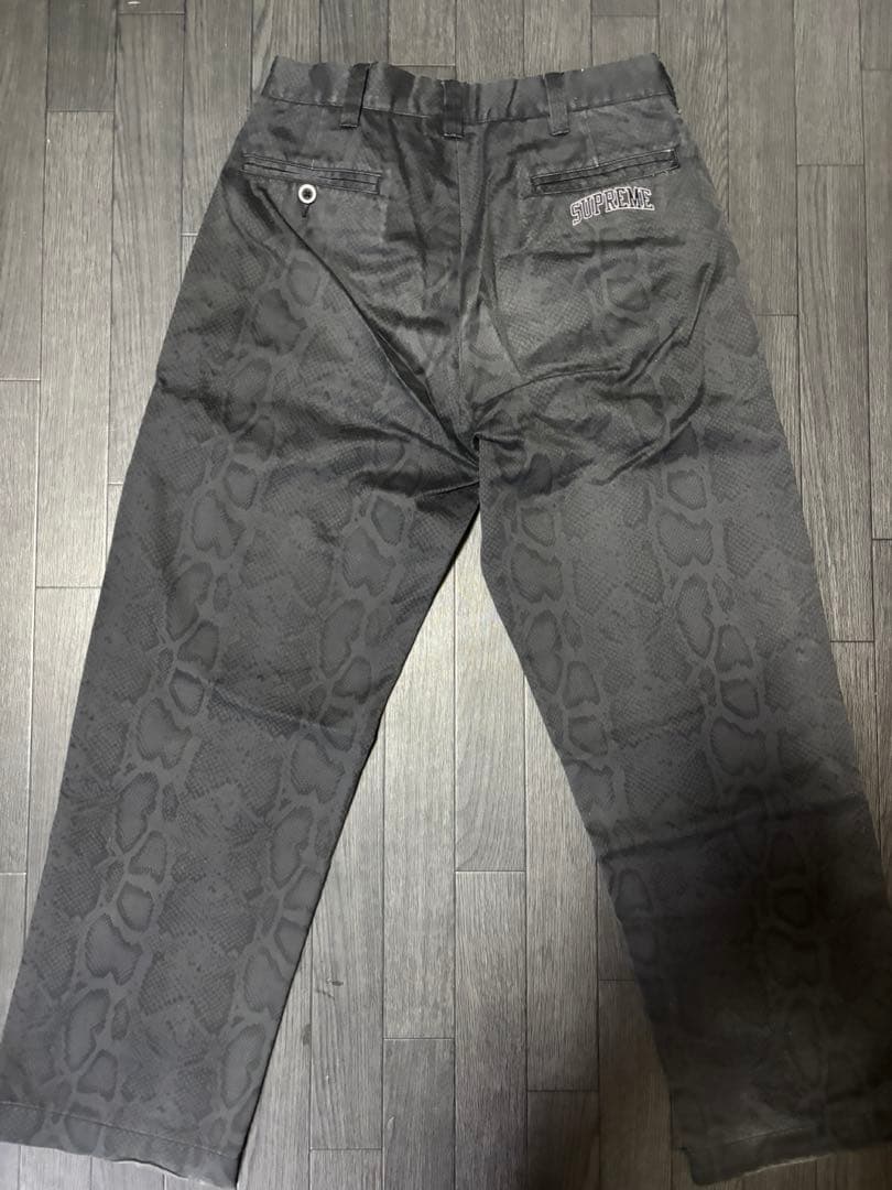 Supreme Snake Print Chino Pant チャコール w30
