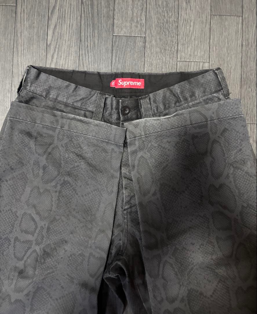 Supreme Snake Print Chino Pant チャコール w30