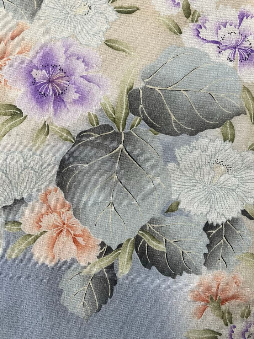 祝日セール【レア！美品】大正モダン、繊細な洋花に美しいぼかしの逸品☆正絹名古屋帯